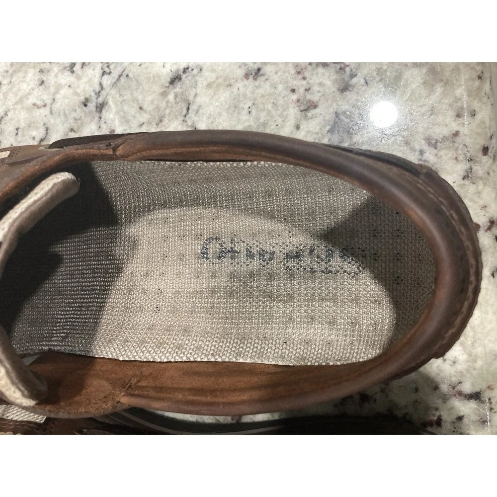 Sebago Clovehitch Boat Shoe Sz 11 M Men's  Walnut 3 Eyelet Lace Up Marine Grip
